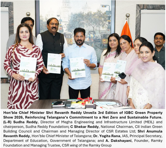 Revanth Reddy Unveils IGBC Green Property Show 2026, Boosting Telangana&rsquo;s Net-Zero Vision